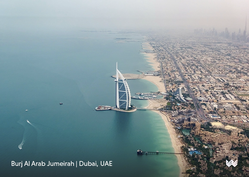 Burj Al Arab Jumeirah, Dubai image of coastline