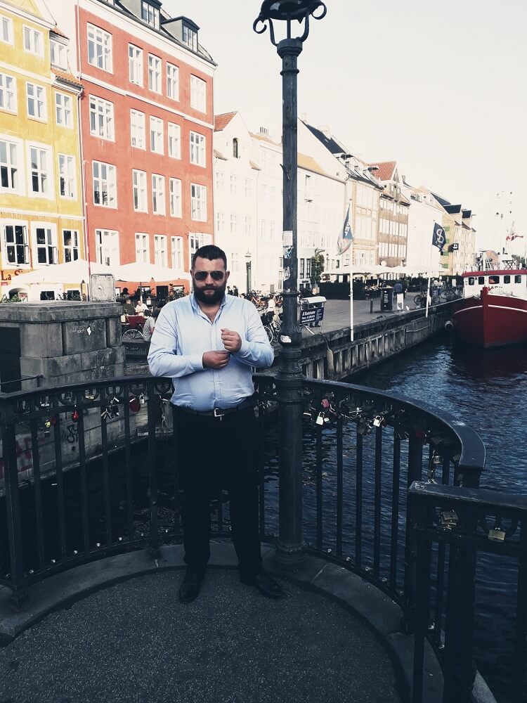 A man next to a river