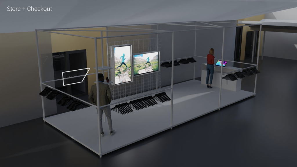 AI generated image of what looks like some kind of store