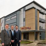 3 men outside of Whitehall Resources HQ